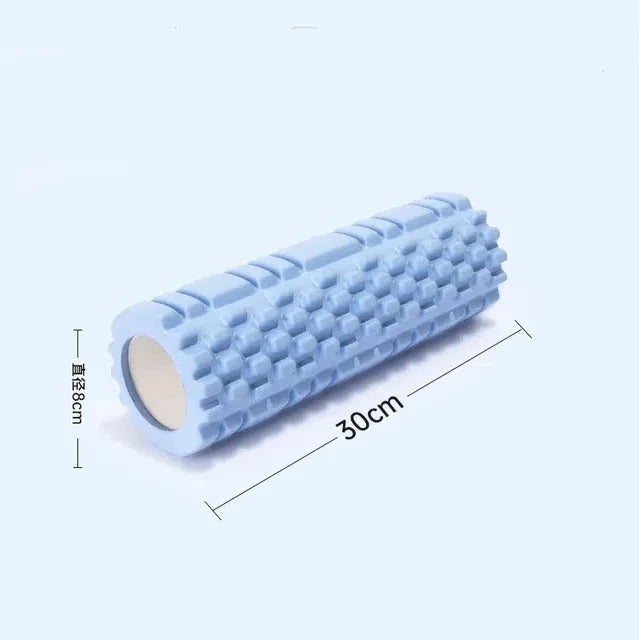 30cm Yoga Column Foam Fitness Muscle Training Pilates Sports Massage Foam Roller Grid Trigger Point Therapy Home Gym Exercise