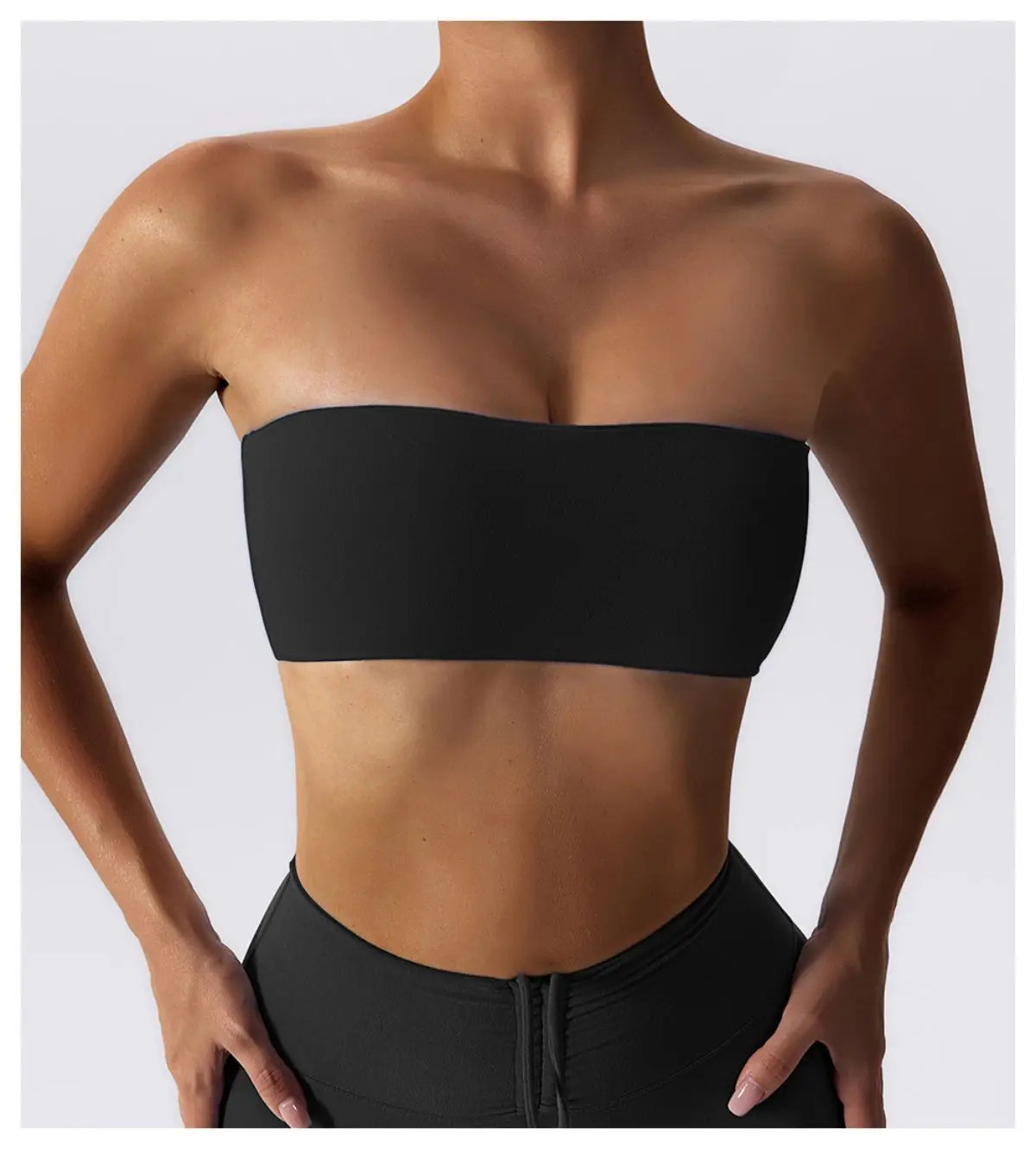 Strapless  Sports Bra Gym Top Women Quick-Drying Yoga Clothes Women Tube Top Fitness Chest Wrap Underwear Workout Bra Female