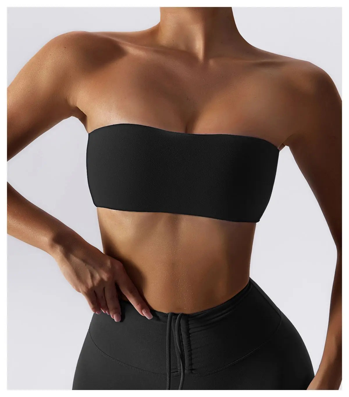 Strapless  Sports Bra Gym Top Women Quick-Drying Yoga Clothes Women Tube Top Fitness Chest Wrap Underwear Workout Bra Female